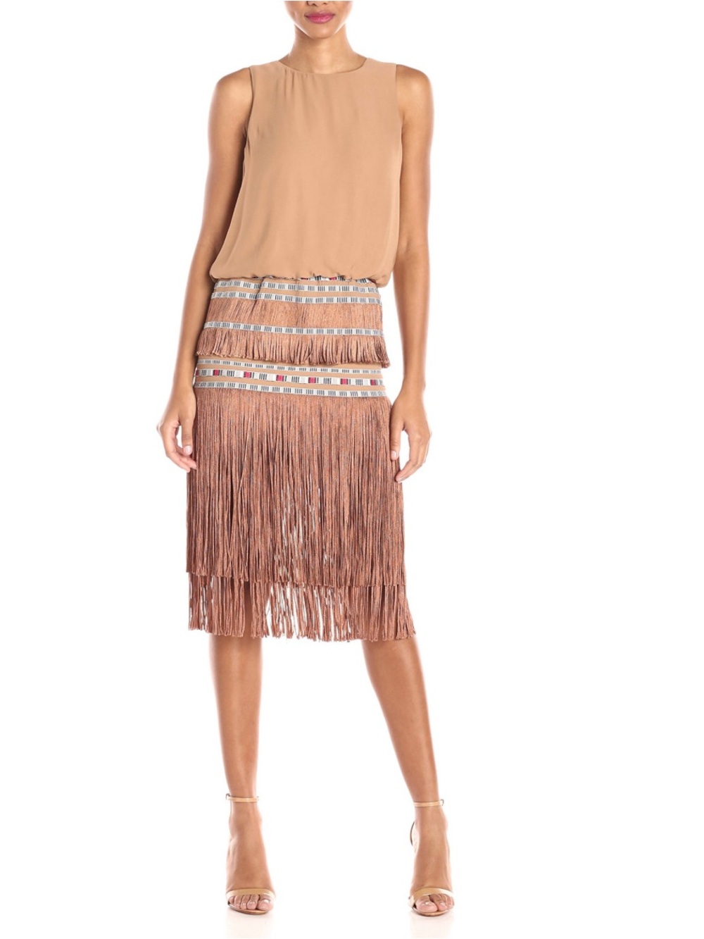Twelfth Street By Cynthia Vincent Fringe Dress